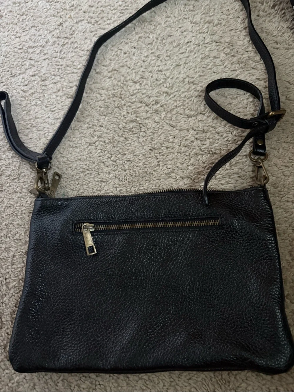 Valentina Fire Black Woven Genuine Leather Crossbody Purse